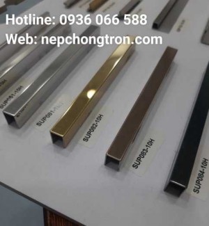 Nẹp U5mm Inox 304, nẹp trang trí U inox 304, dùng đi chỉ tường, nối khe hở, tạo điểm nhấn