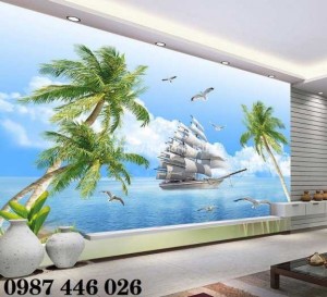 Gạch tranh thuận buồm xuôi gió HP591