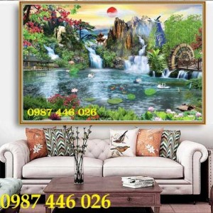 Tranh thác nước, gạch ốp tường trang trí HP391