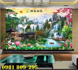 Tranh gạch phong cảnh - gạch tranh 3d ốp tường phòng khách