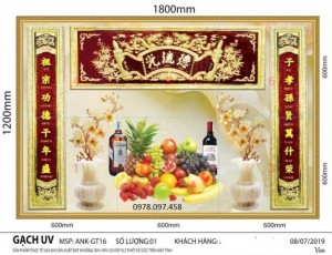 Tranh gạch men ốp tường phòng thờ