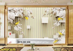 Tranh hoa 3D - tranh gạch men 3D