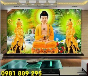 Gạch tranh ốp tường - tranh Phật 3d
