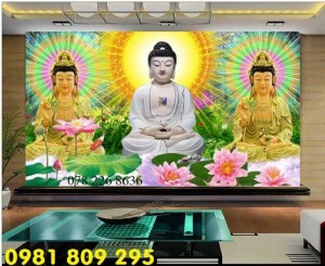 Gạch tranh ốp tường - tranh Phật 3d