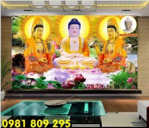 Gạch tranh ốp tường - tranh Phật 3d