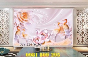 Gạch tranh 3d hoa ngọc trang trí - tranh 3d ốp tường phòng ngủ