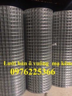 Lưới hàn ô vuông mạ kẽm, lưới kẽm hàn ô vuông, lưới thép hàn ô vuông