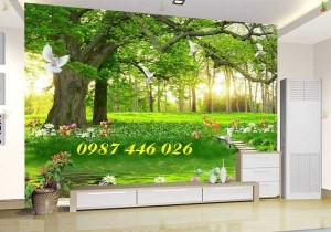 Tranh 3d ốp tường hoa, gạch trang trí Hp188
