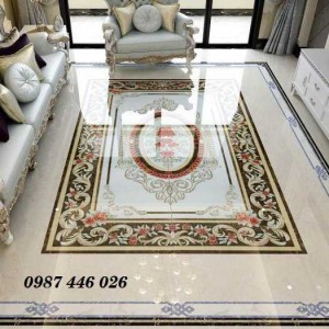Thảm gạch hoa văn vàng HP6899