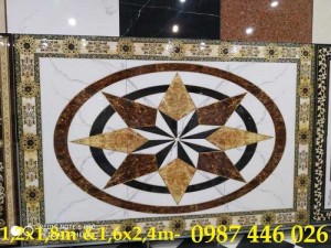 Thảm gạch hoa văn vàng HP6899