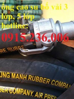 Ống cao su bố vải 3 lớp bố vải hàng sẵn kho giá tốt