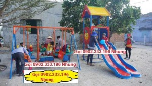 Bán đồ chơi ngoài trời như cầu trượt thú nhún