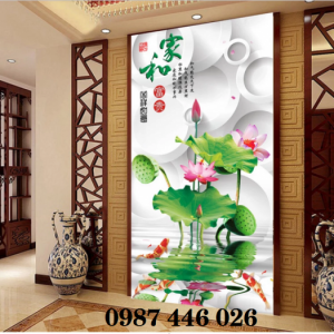 Tranh gạch hoa sen HP389