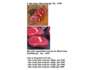 Đầu thăn ngoại/thăn lưng bò Úc (Beef Cube Roll/Ribeye)- bịch 485gr