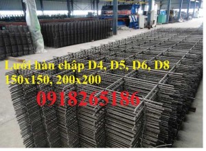 Lưới thép hàn phi 4 đổ sàn 100x100, phi 4 200x200, Lưới hàn chập phi 4 giá rẻ tại Hà Nội