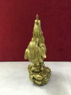 Tượng gà trống bằng đồng nguyên chất
