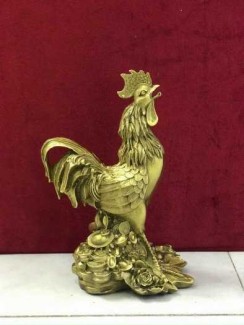 Tượng gà trống bằng đồng nguyên chất
