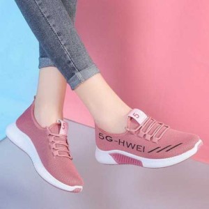 Giày thể thao nữ buộc dây kiểu dáng Hàn Quốc - Mã số G6 - Màu hồng