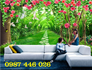 Tranh Gạch Men Hoa Hồng 3d Hp7211