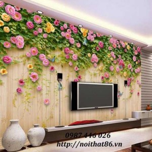Tranh Gạch Men Vườn Hoa Ốp Tường Trang Trí Hp3790