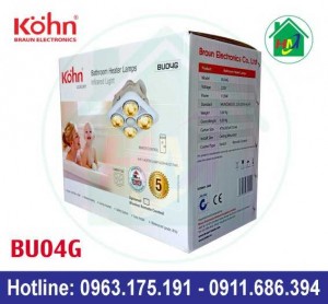 Đèn Sưởi Nhà Tắm Âm Trần Kohn Bu04g