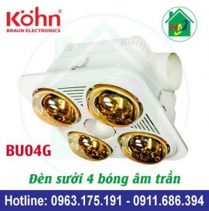 Đèn Sưởi Nhà Tắm Âm Trần Kohn Bu04g