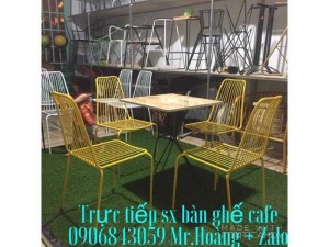 Bộ bàn ghế sắt cafe giá xưởng - nội thất Nguyễn hoàng