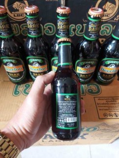 Bia Lào Đen 330ml, 24 Chai 6,5% Cồn.
