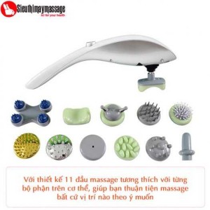 Máy Massage Ayosun Hàn Quốc: Máy Mát Xa Cầm Tay 11 Đầu,đai Mát Xa Giảm Đau Vai Cổ Gáy Hồng Ngoại