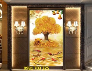 Tranh Gạch 3d Kim Tiền Khổ Đứng