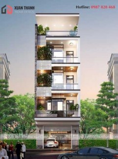 Thiết kế nhà ống 5 tầng hiện đại NP18343