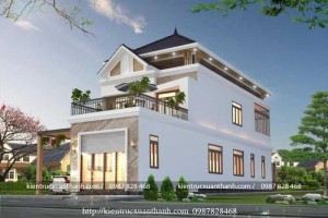 Biệt thự 2 tầng mái nhật hiện đại kết hợp kinh doanh NP18347