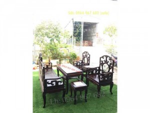 Bộ Ghế Móc Mỏ Tàu 6 món bàn ghế đẹp gỗ gụ