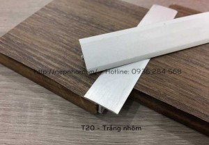 Nẹp nhôm T20mm, nẹp nối sàn gỗ tại Bắc Ninh