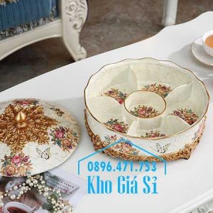 Khay hộp 6 ngăn cao cấp nhập khẩu đựng mứt kẹo bánh ngày tết - Quà tặng ý nghĩa dịp tết 2021