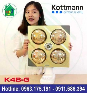 Đèn Sưởi 4 Bóng Treo Tường Nhà Tắm K4B-G