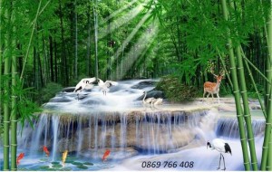 Tranh gạch men-gạch tranh tre, trúc
