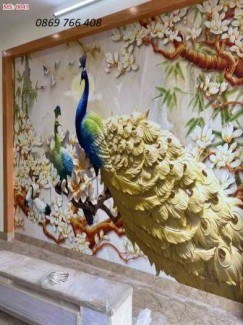 Tranh gạch men-gạch tranh chim công