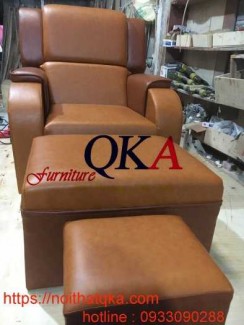 Mẫu ghế massage chân bọc da