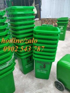 Thùng rác công cộng nhựa HDPE 240 lít, thùng rác nhựa 240 lít