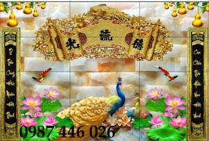 Tranh gạch men ốp tường phòng thờ đẹp Hp2227