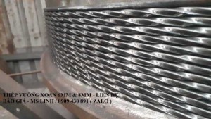 Thép vuông xoắn đen 6mm dùng trong xây dựng