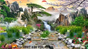 Tranh gạch men phong cảnh thiên nhiên ốp tường HP832
