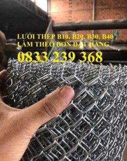 Lưới thép b20 ô 20x20, Lưới b30 ô 30x30 bọc nhựa, mạ kẽm khổ 2m, 2,2m