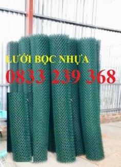 Lưới thép hàng rào B40 bọc nhựa khổ 2,4m, Lưới làm sân tennis, Sân bóng đá mini