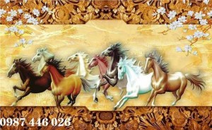 Tranh gạch men mã ngựa- tranh ốp tường HP5622