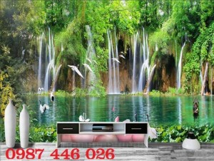 Tranh gạch men phong cảnh thiên nhiên cây cối