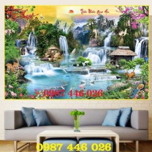 Tranh gạch men phong cảnh thiên nhiên cây cối