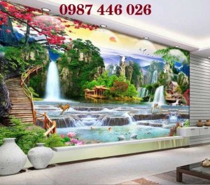 Tranh phong cảnh, gạch tranh ốp tường, tranh trang trí 3d đẹp