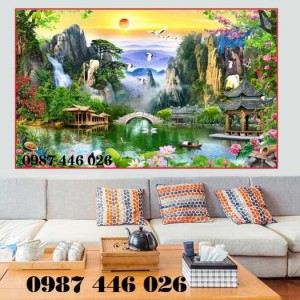 Tranh phong cảnh, gạch tranh ốp tường, tranh trang trí 3d đẹp